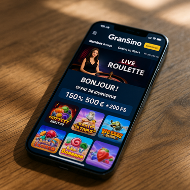 GranSino - Application mobile responsive pour smartphones et tablettes